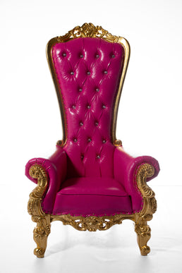 Trône royal fuchsia et or — Fête ta Fête