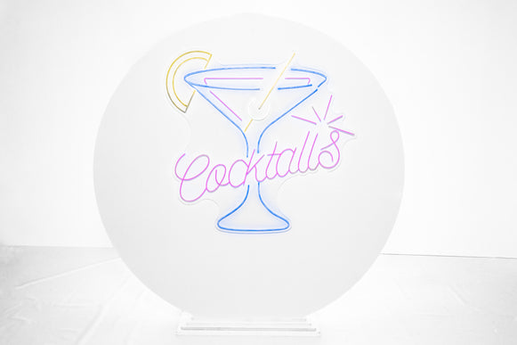 Enseigne LED géante « Cocktails » — Fête ta Fête