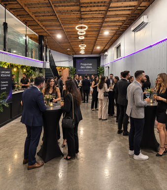 Location de salle — 5 à 7 et party de bureau en semaine