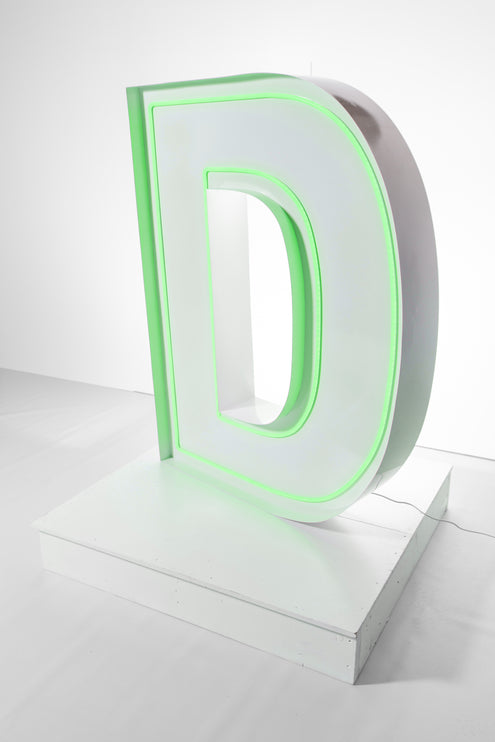 "D" Neon Marquee Letter