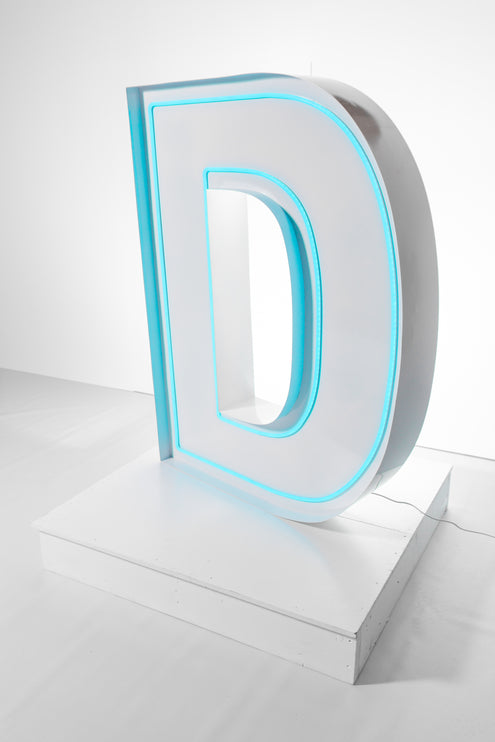 "D" Neon Marquee Letter