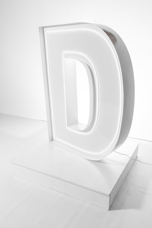 "D" Neon Marquee Letter