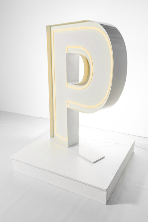 "P" Neon Marquee Letter