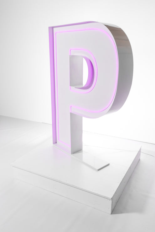 "P" Neon Marquee Letter