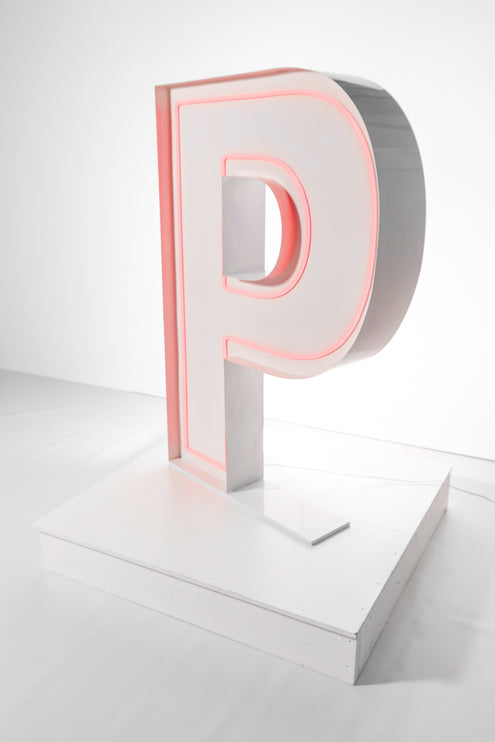 "P" Neon Marquee Letter