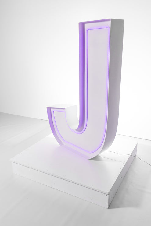 "J" Neon Marquee Letter