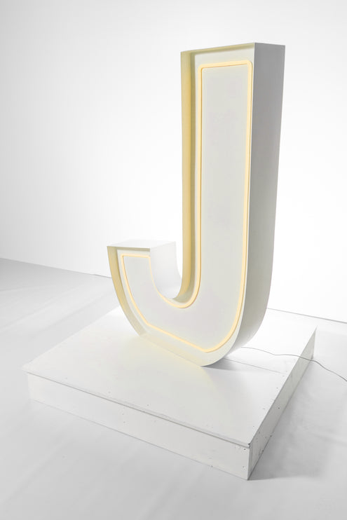 "J" Neon Marquee Letter