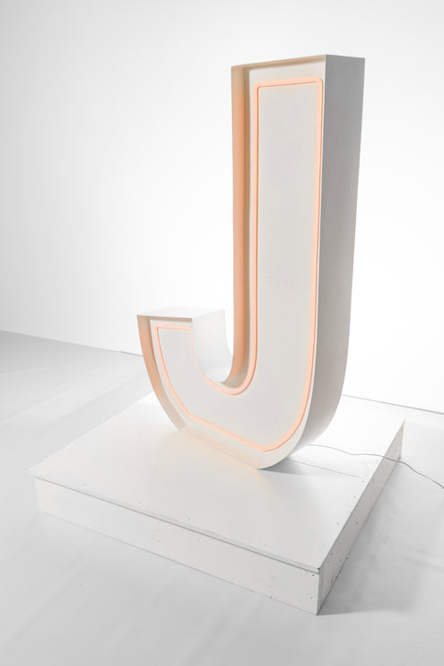 "J" Neon Marquee Letter