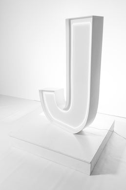 "J" Neon Marquee Letter