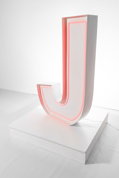 "J" Neon Marquee Letter