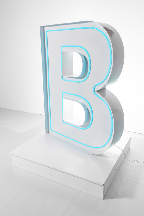 "B" Neon Marquee Letter