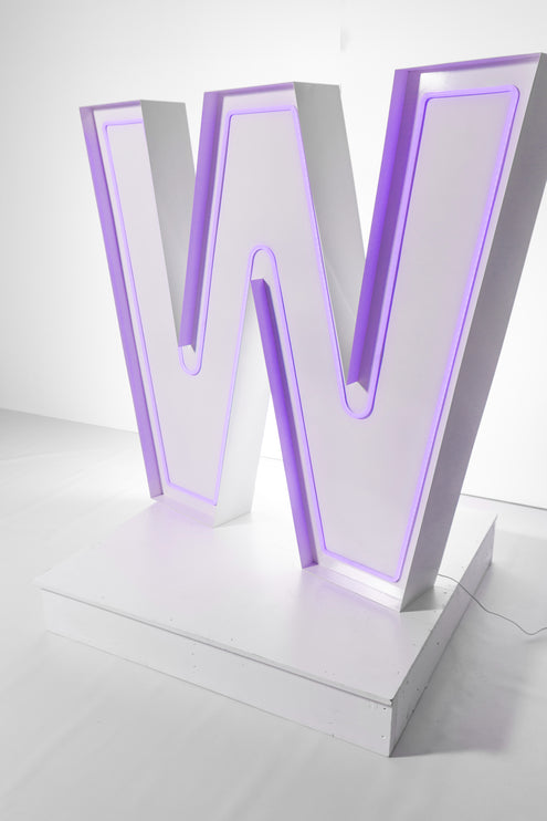 "W" Neon Marquee Letter