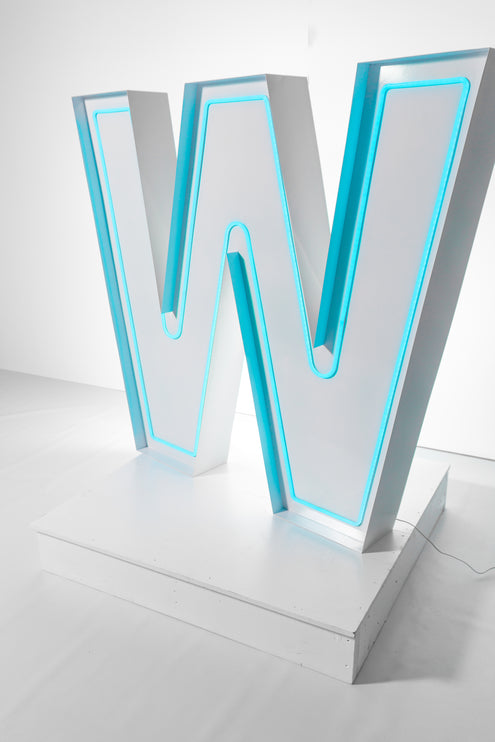 "W" Neon Marquee Letter