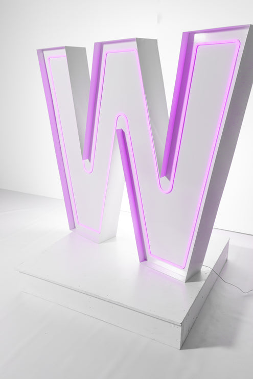 "W" Neon Marquee Letter