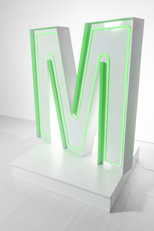 "M" Neon Marquee