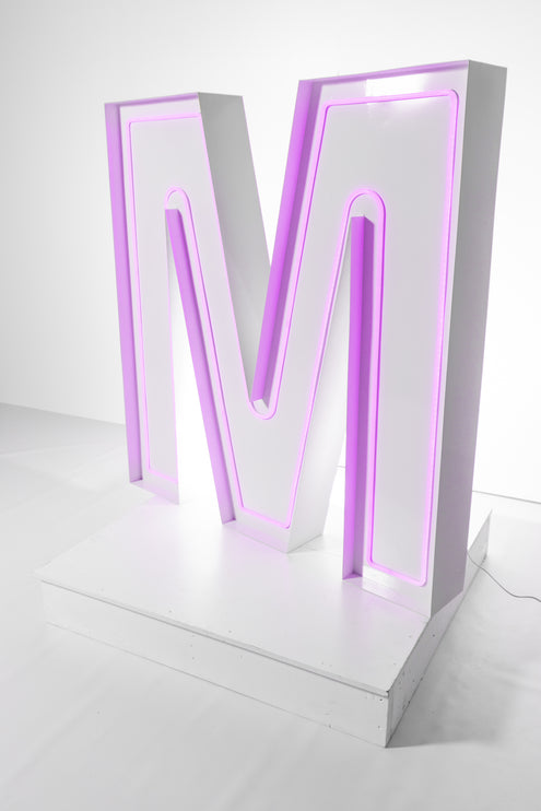 "M" Neon Marquee