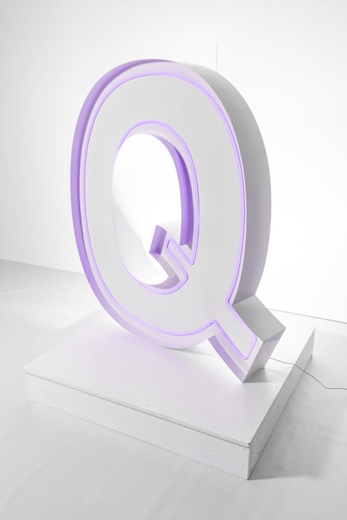 "Q" Neon Marquee Letter