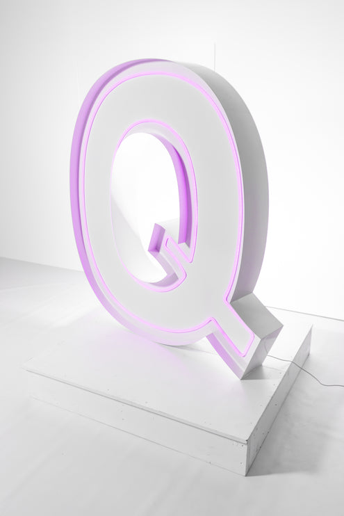 "Q" Neon Marquee Letter