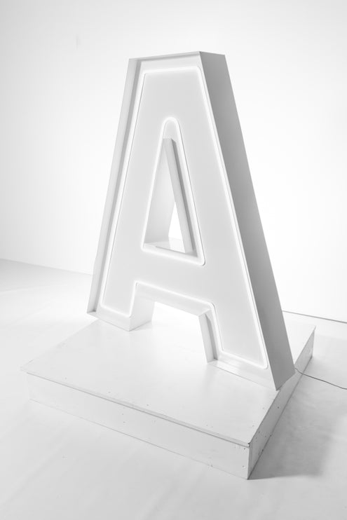 "A" Neon Marquee Letter