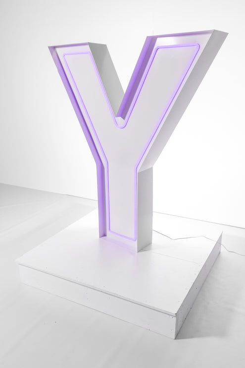 "Y" Neon Marquee Letter