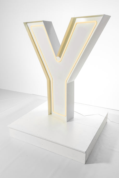 "Y" Neon Marquee Letter