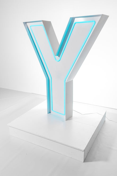 "Y" Neon Marquee Letter