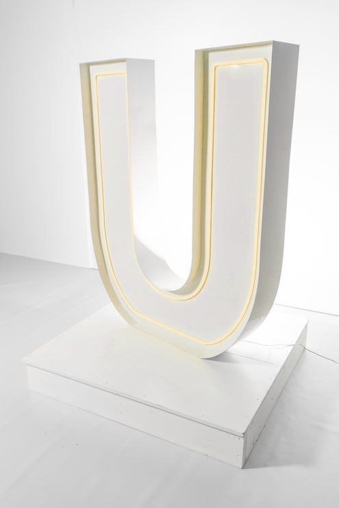 "U" Neon Marquee Letter