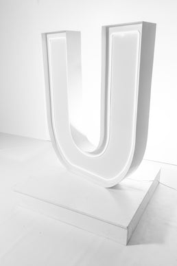 "U" Neon Marquee Letter