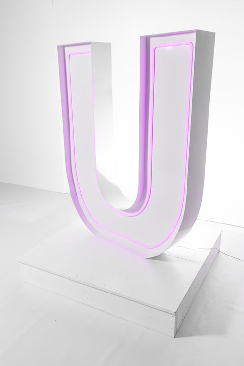 "U" Neon Marquee Letter