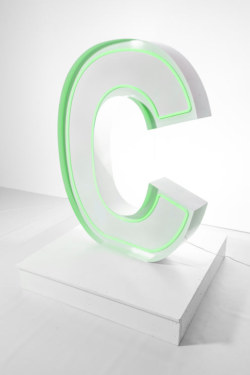 "C" Neon Marquee Letter