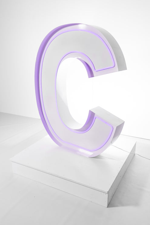 "C" Neon Marquee Letter