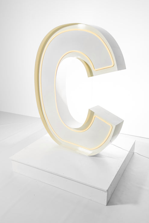 "C" Neon Marquee Letter