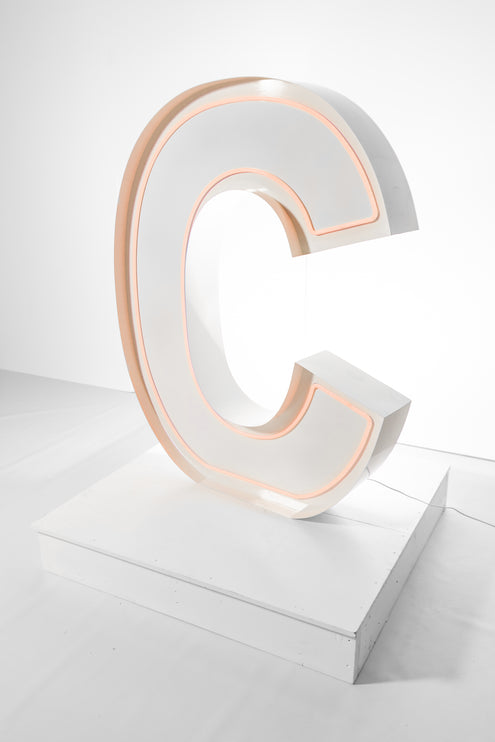 "C" Neon Marquee Letter