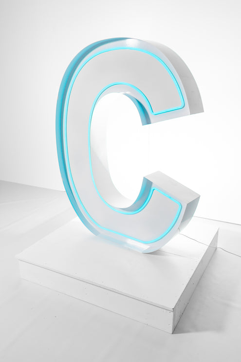 "C" Neon Marquee Letter