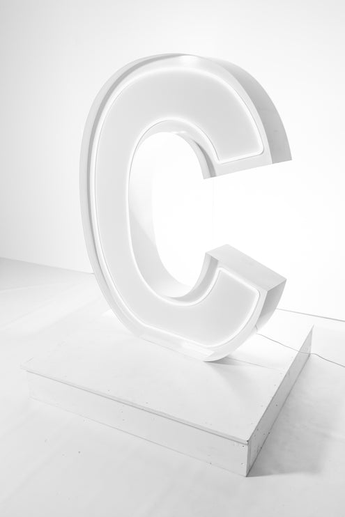 "C" Neon Marquee Letter