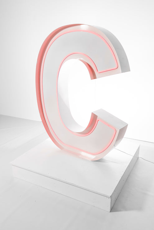 "C" Neon Marquee Letter