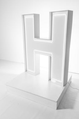 "H" Neon Marquee Letter