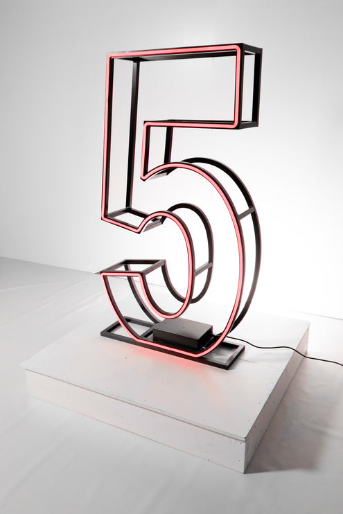 Customizable Neon Marquee Numbers (0-9)