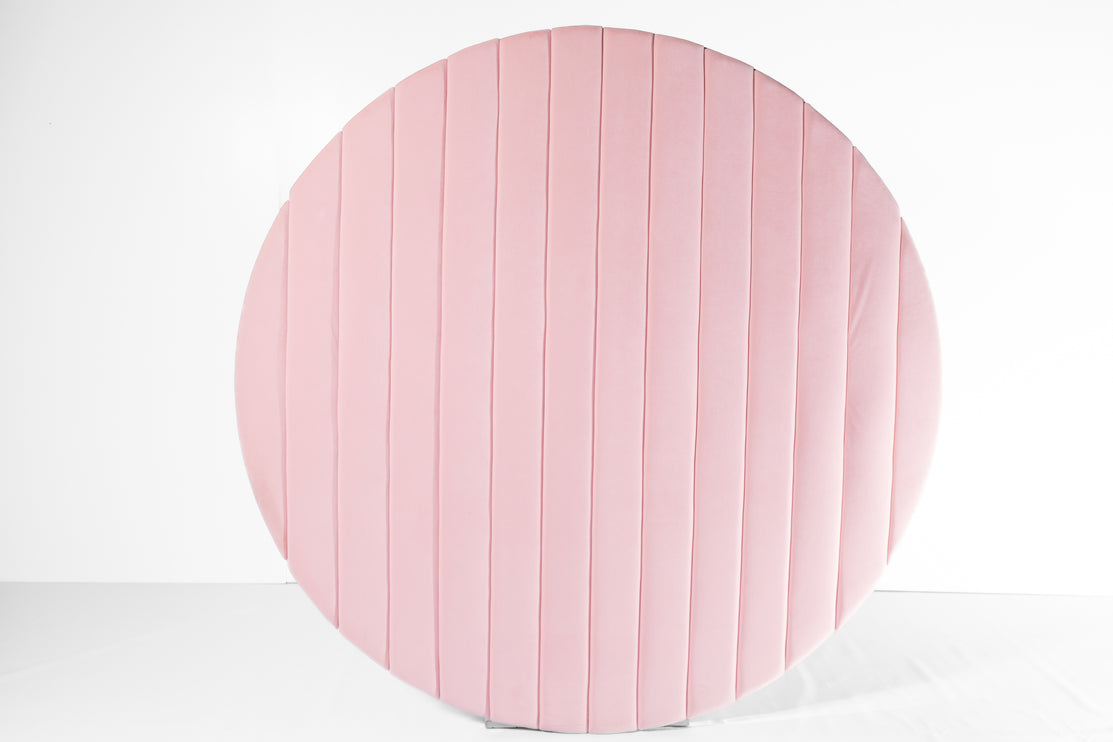 Velvet Pink Round Backdrop 