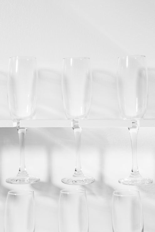 Champagne Wall Backdrop with Glasses 