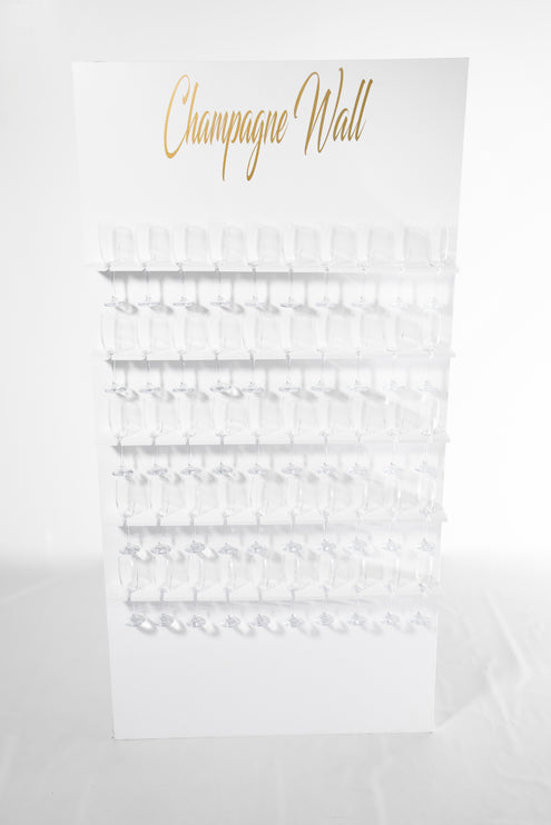 Champagne Wall Backdrop with Glasses 