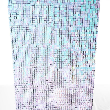 Mur Glam iridescent a paillettes de 4 pieds sur 7
